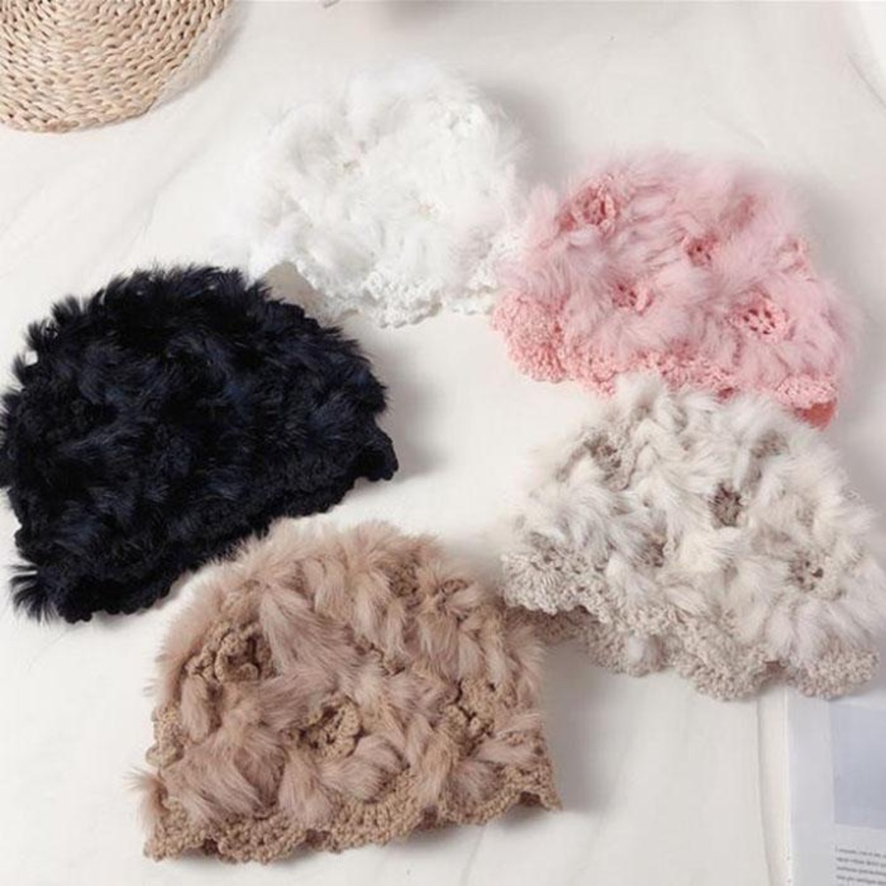 Boutique | 3 Soft Faux Fur Plush Beanie Set - Picture 3 of 8
